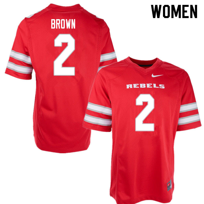 Women #2 Dominic Brown UNLV Rebels College Football Jerseys Sale-Red